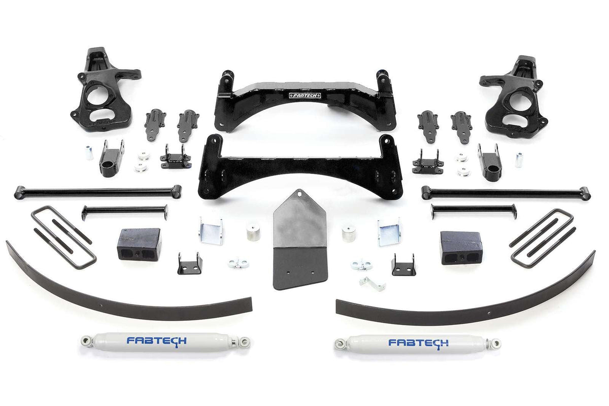 Fabtech 6" Basic System w/Performance Shocks Kit for 2007-2013 GMC Sierra 1500 RWD w/6" lift