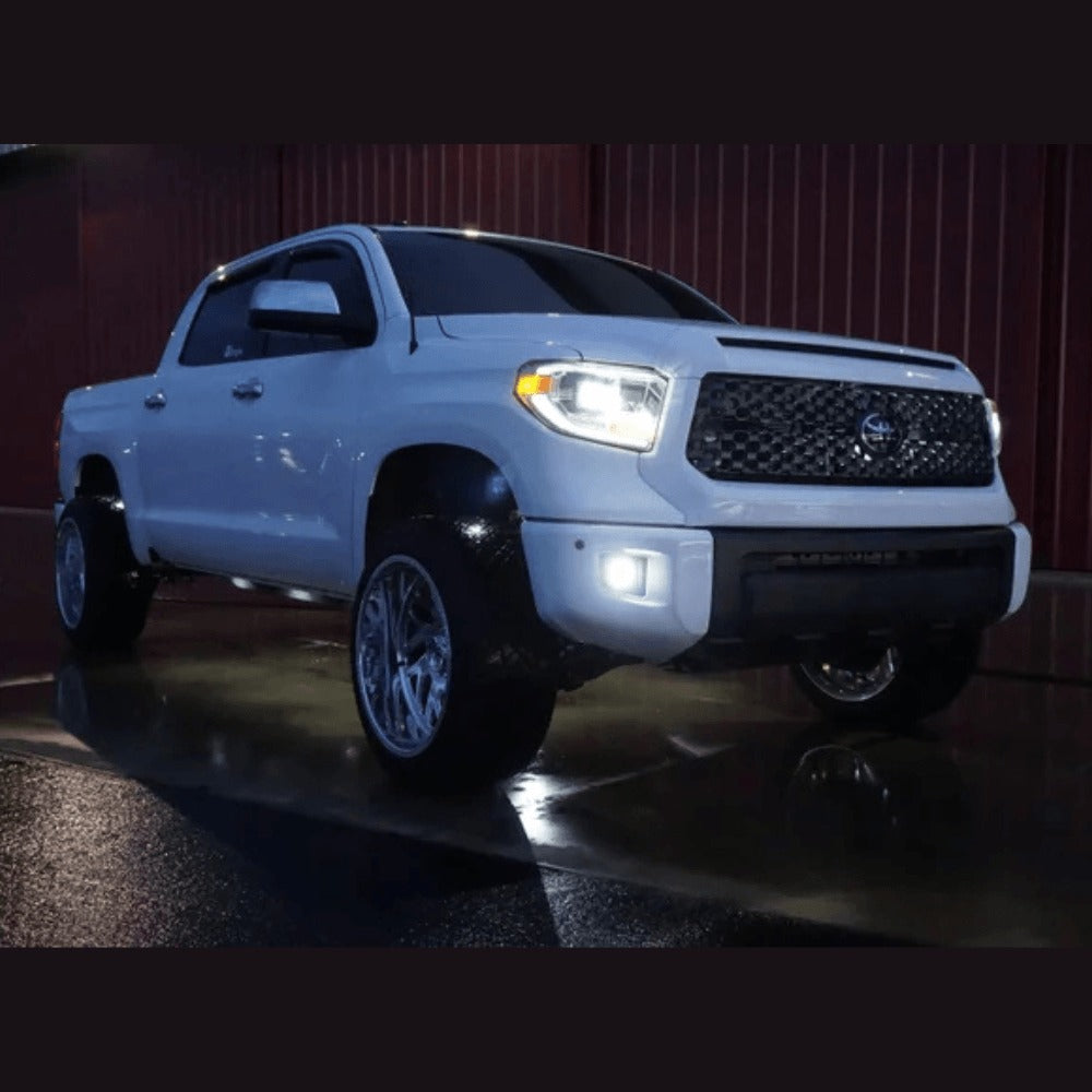 Grille Surround and Hood Bulge Overlay - Chrome Delete Kit Fits 2014-2021 Toyota Tundra