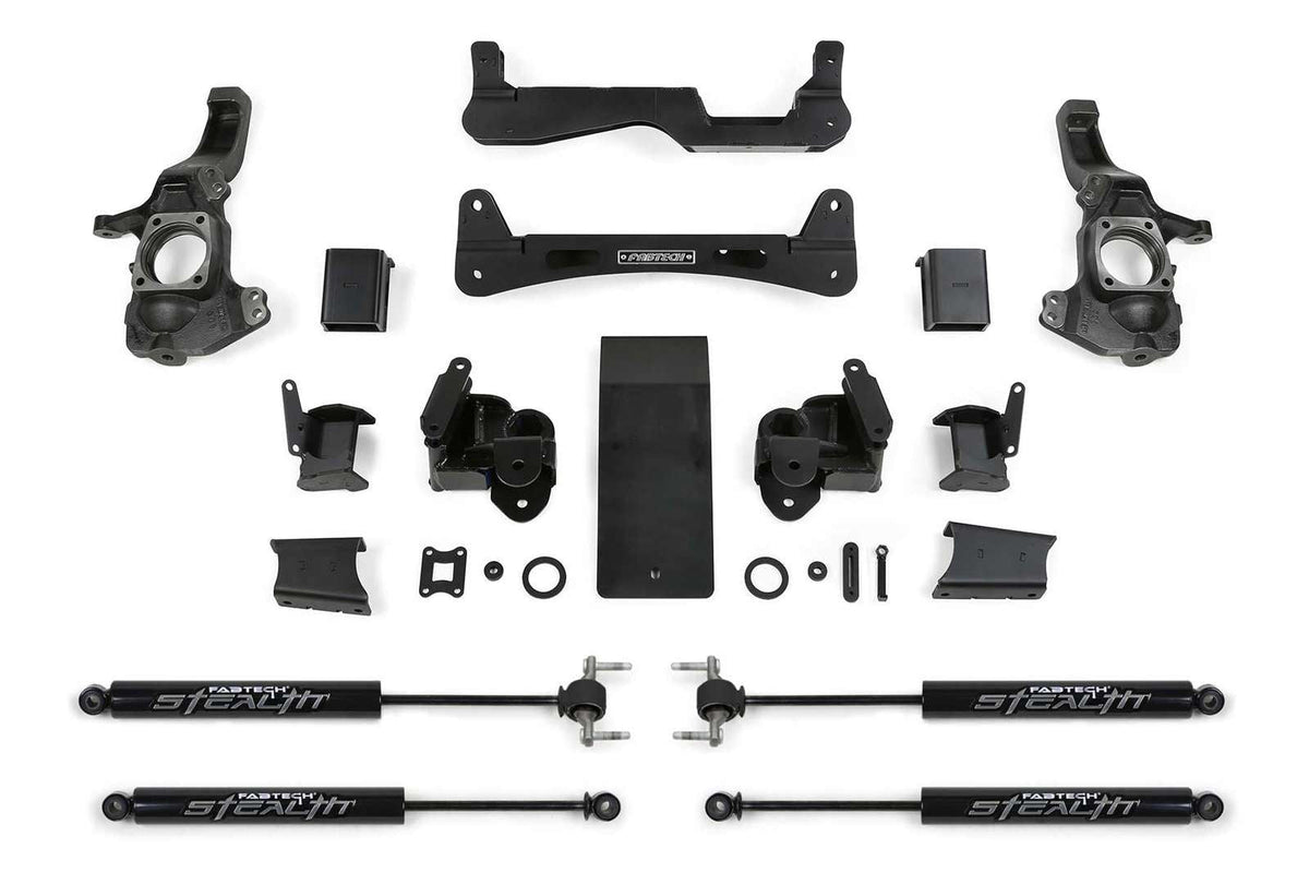 Fabtech 6" RTS Lift Kit w/Stealth Shocks for 2020-2024 Chevrolet Silverado 2500 HD 4WD w/6" lift