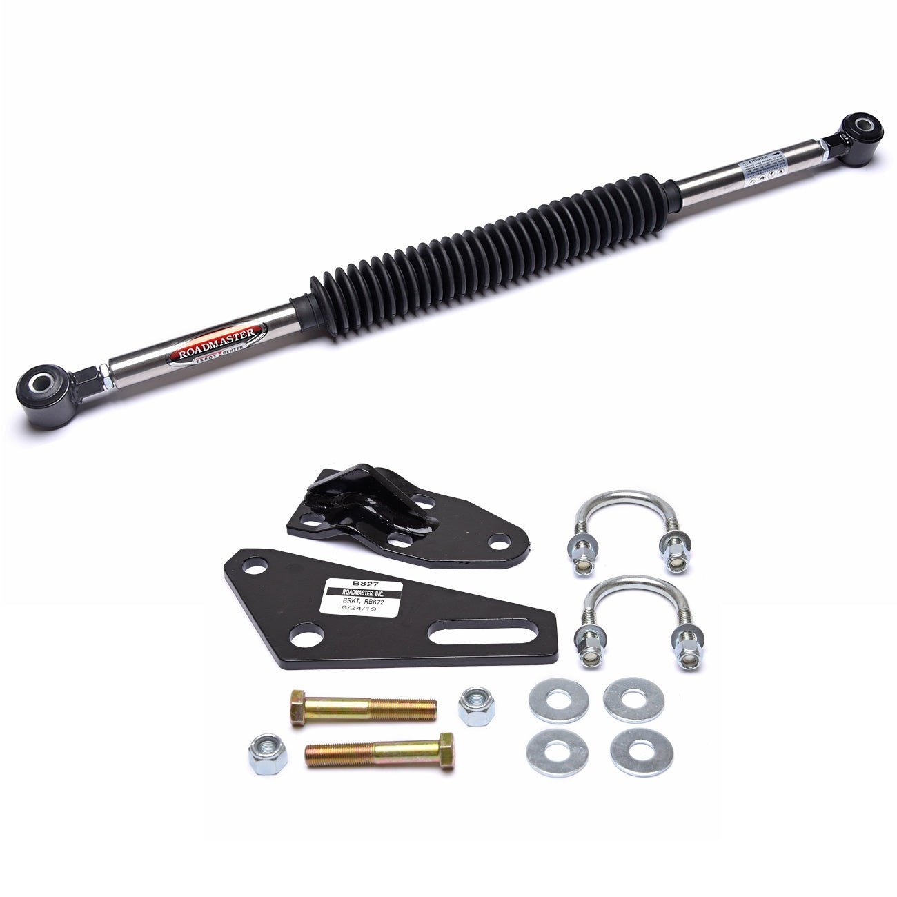 Roadmaster 481300A Exact Center Steering Stabilizer and RBK29 Reflex Bracket Ford F53 V8 GVWR: 22K and up