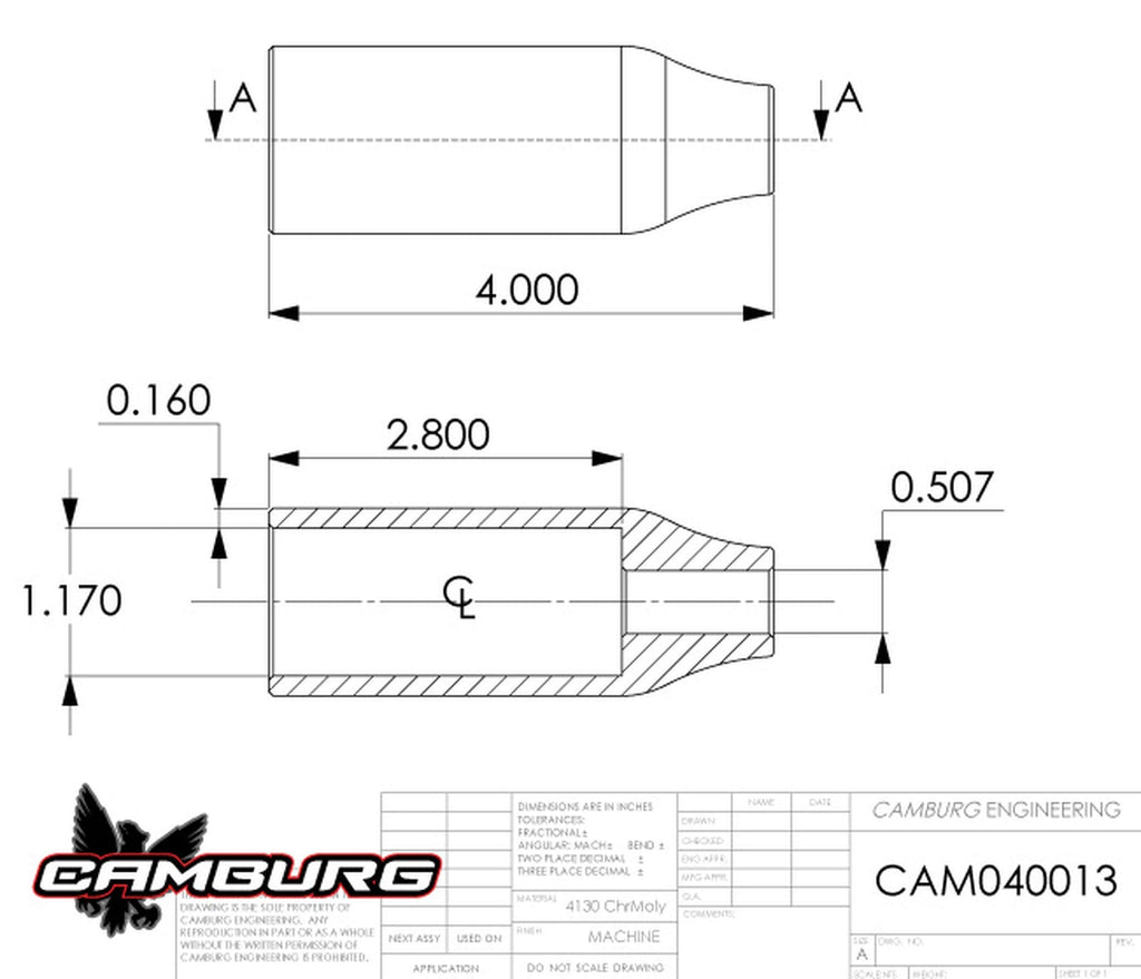 Camburg 1.50" 4130 Billet Shock Mounts - Single Taper