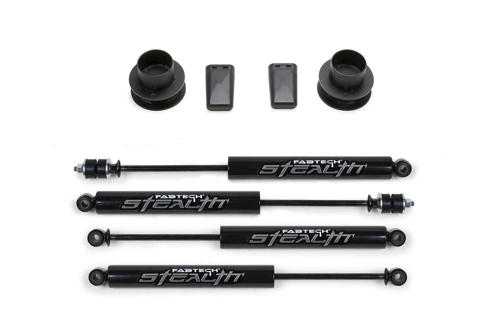 Fabtech 2.5" Coil Spacer System w/Stealth Shocks Kit for 2010-2018 Ram 3500 4WD w/2.5" lift
