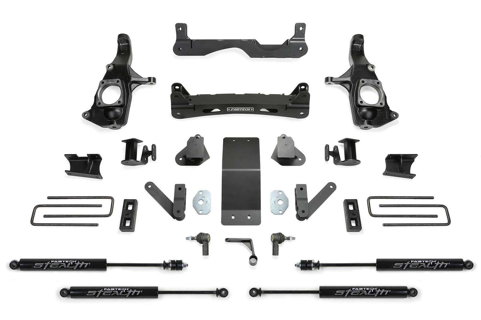 Fabtech 4" Performance System w/Stealth Shocks Kit for 2011-2019 GMC Sierra 3500 HD 4WD w/4" lift