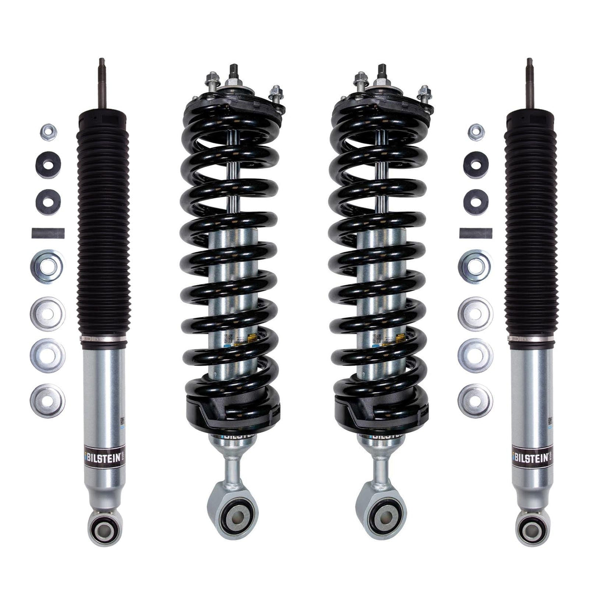 Bilstein 6112 Strut & Spring Assembled + Rear B8 6100 Shocks Set for 2022-2024 Toyota Tundra 4WD Circlip 8 / +1.9" Hybrid V6