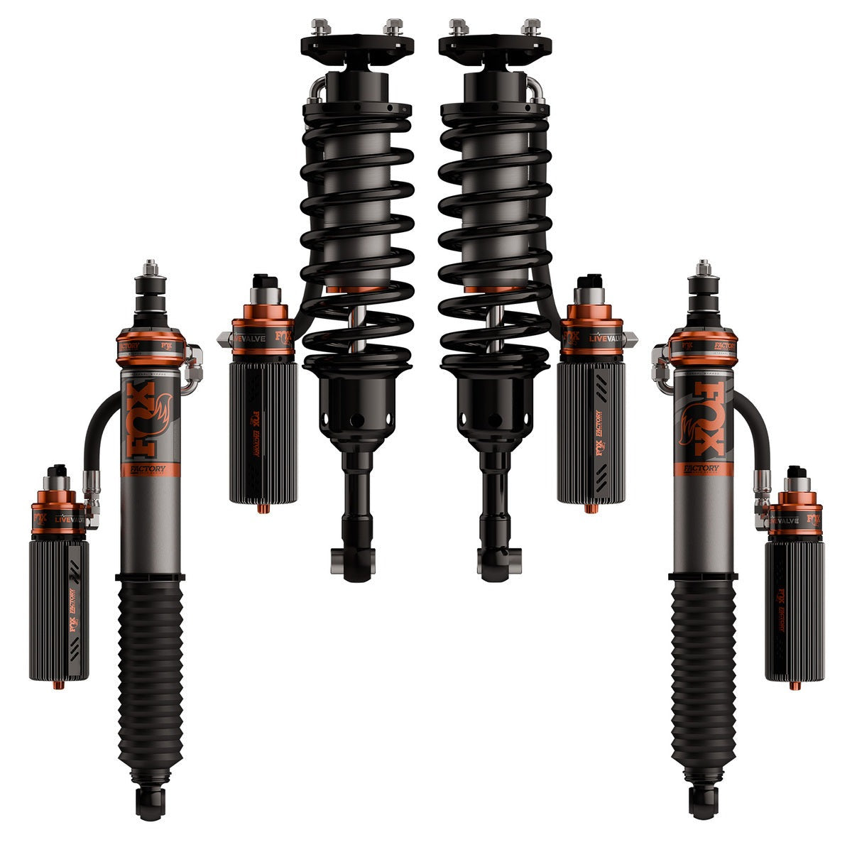 FOX 883-06-259 Front and Rear Factory Race Coil-Over Reservoir Shock Pair - Adjustable