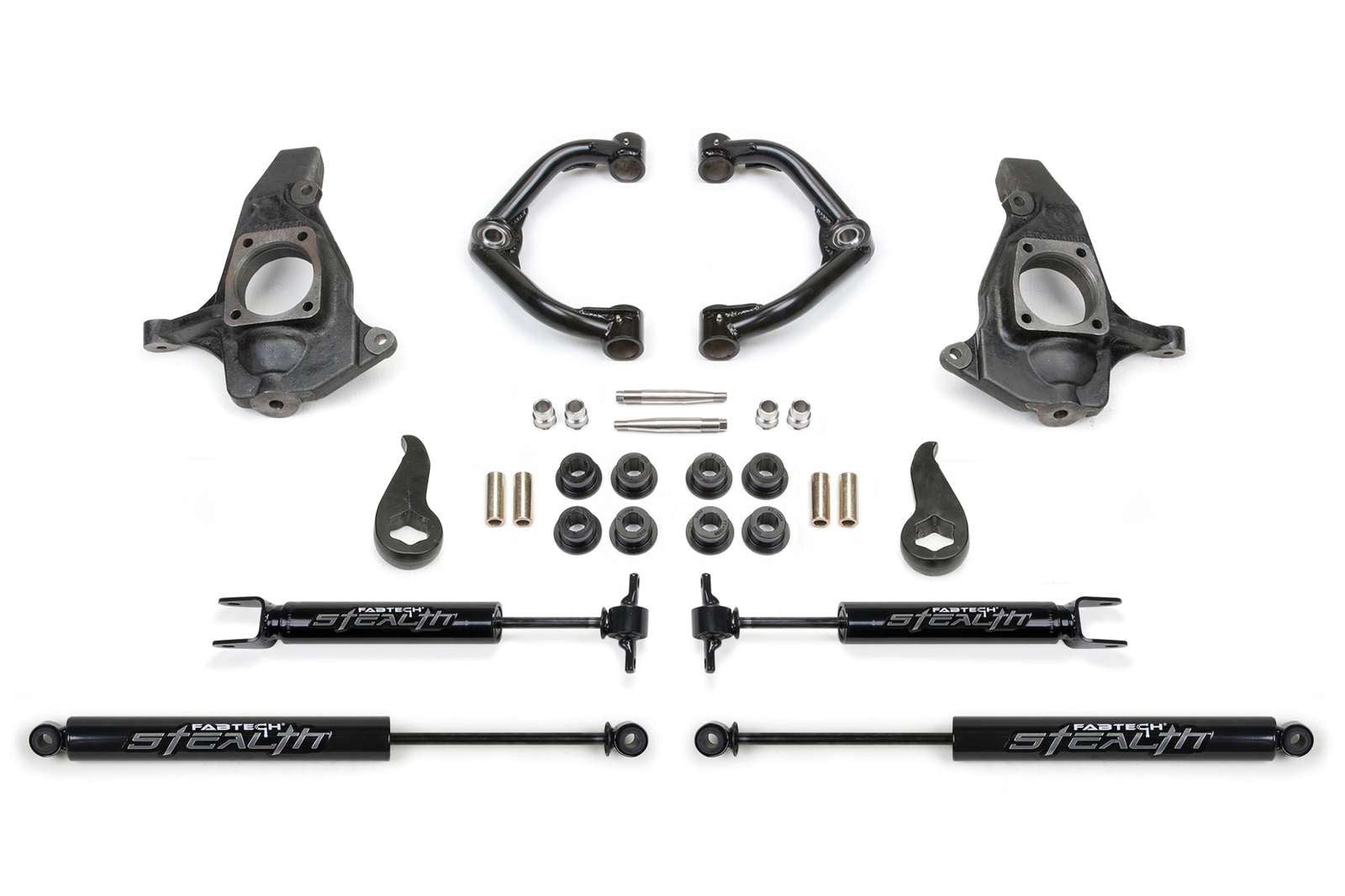 Fabtech 3.5" Uniball UCA Lift Kit w/Stealth Shocks for 2011-2019 GMC Sierra 3500 HD 4WD RWD w/3.5" lift