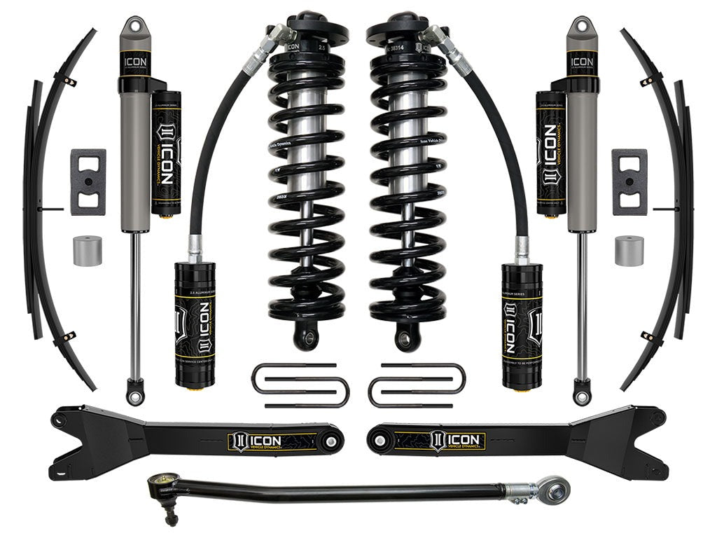 Icon 2.5-3" Stage 3 Coilover Coneversion System w/Radius Arms + Expansion Pack Kit for 2023-2025 Ford F250 Super Duty Diesel