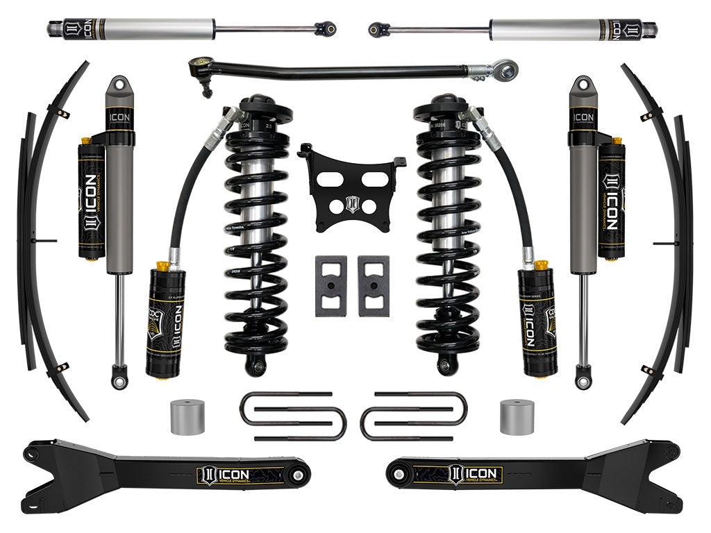 Icon 2.5-3" Stage 4 Coilover Conv System w/Radius Arms + Expansion Pack Kit for 2023-2026 Ford F350 Super Duty Diesel