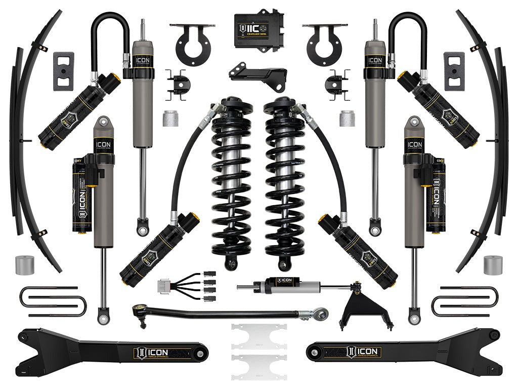 Icon 2.5-3" Stage 7 Coilover Conv System w/Radius Arms + Expansion Pack Kit for 2023-2026 Ford F350 Super Duty Diesel
