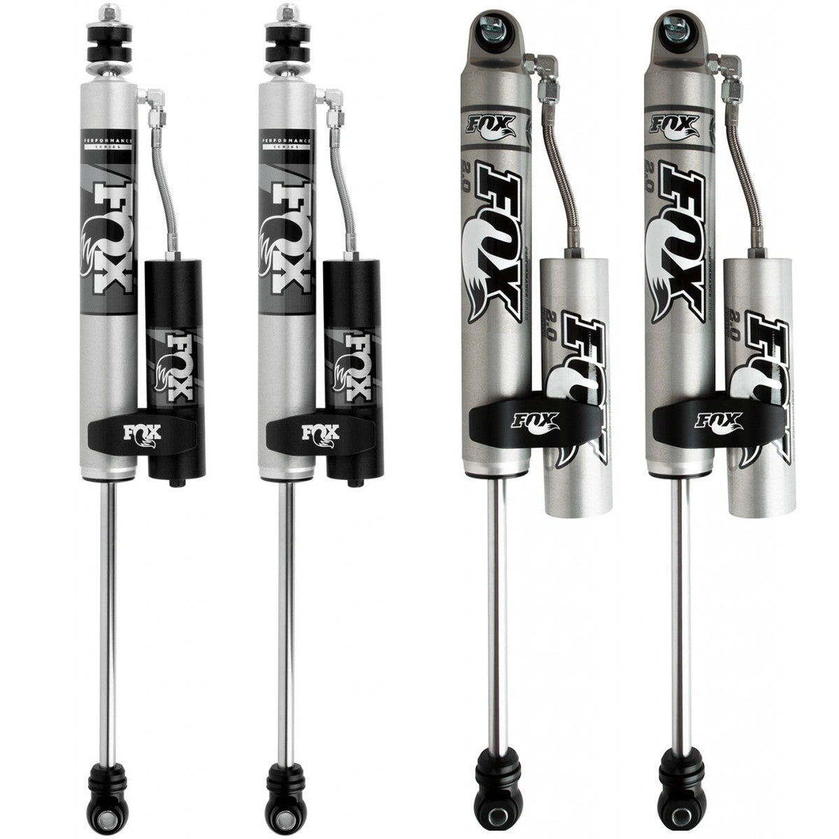FOX Performance 2.0 Smooth Body Reservoir Shock Kit 6.5-8" Lift 985-24-013, 985-24-014