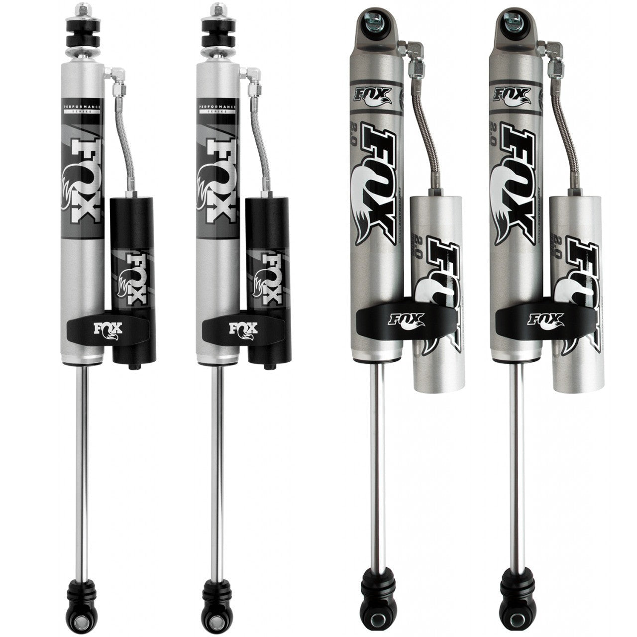 FOX Performance 2.0 Smooth Body Reservoir Shock Kit 6.5-8" Lift 985-24-013, 985-24-014