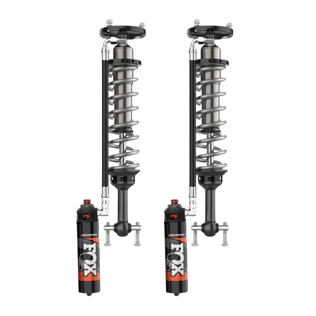 Fox 2.5 Performance Elite Adjustable Coilover w/ Reservoir Coilover Shocks Front Pair w/1.5-2" lift 2021-2026 Ford F-150 RWD