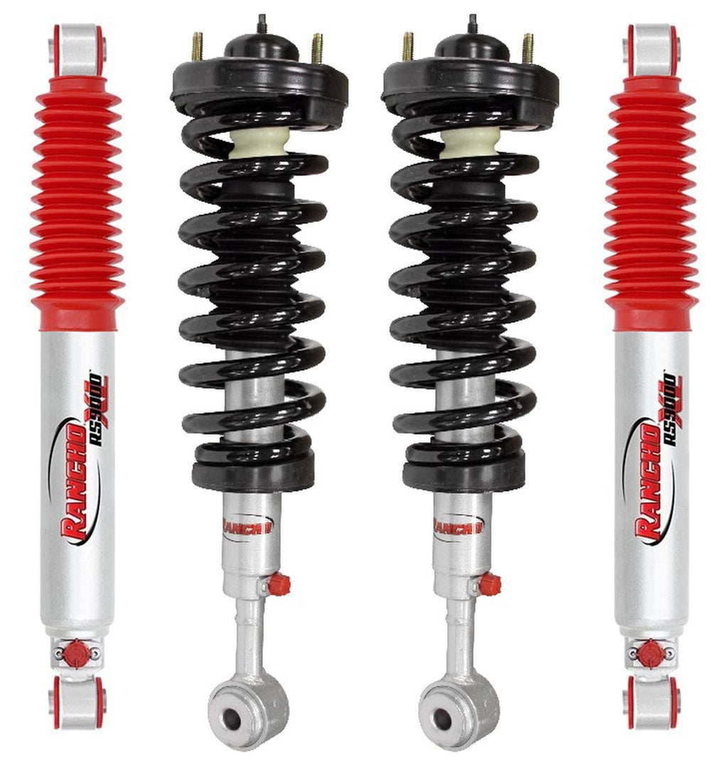 Rancho Quicklift Leveling Strut + RS9000XL Adjustable Shocks Set for 2004-2008 Ford F150 4WD
