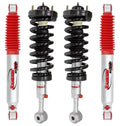 Rancho Quicklift Leveling Strut + RS9000XL Adjustable Shocks Set for 2004-2008 Ford F150 4WD