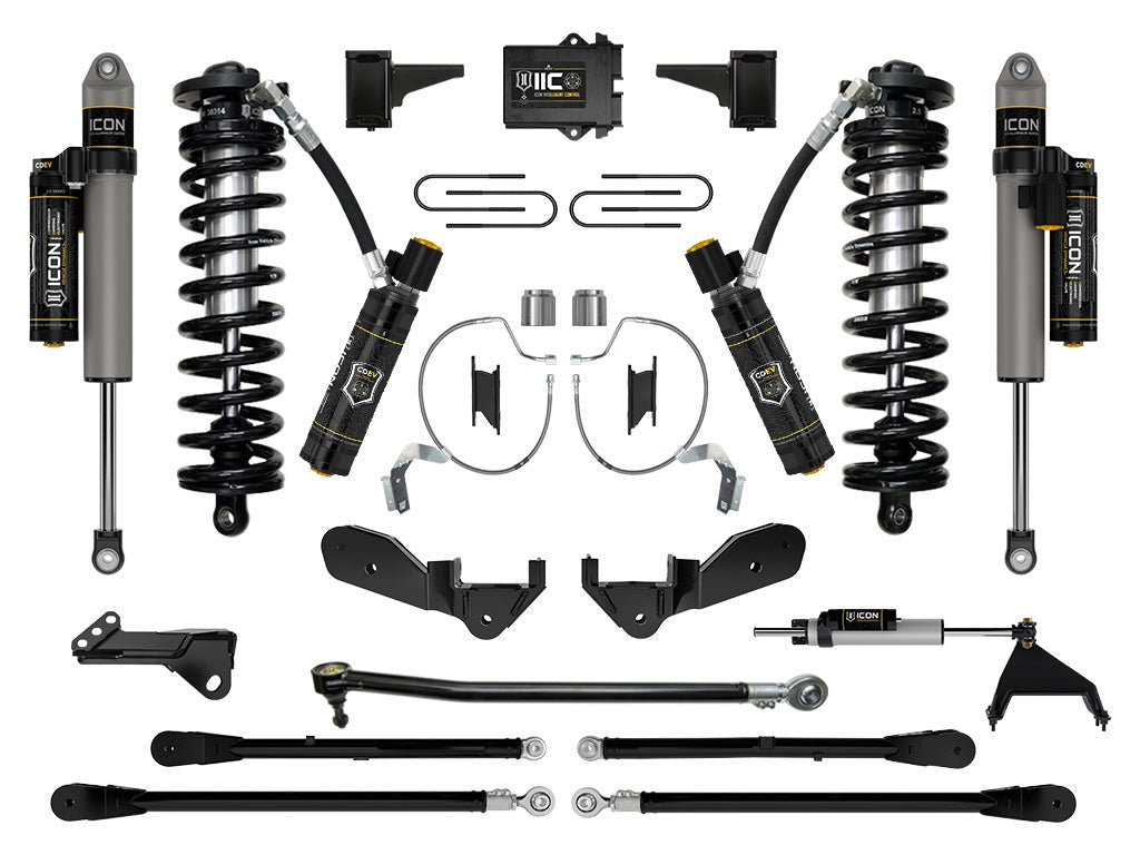 Icon 4-5.5" Stage 8 Coilover Conversion System Kit for 2023-2026 Ford F350 Super Duty 4WD Diesel Std Cab Pickup