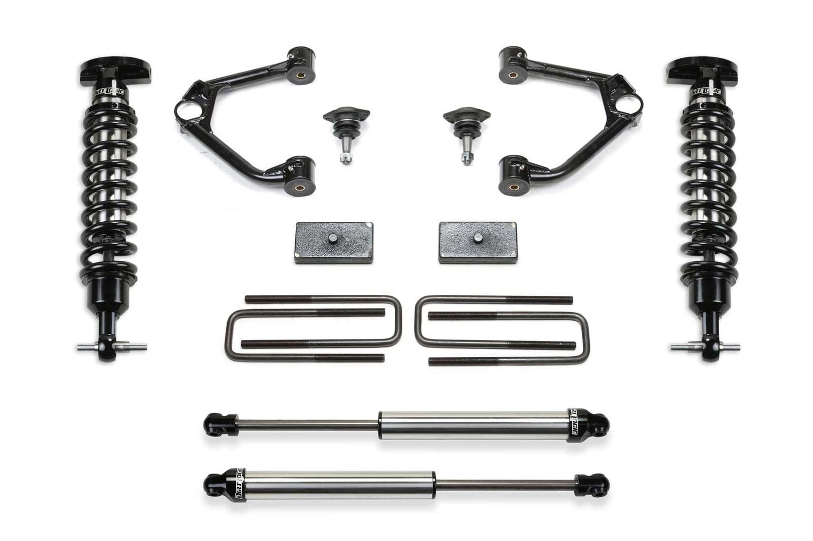 Fabtech 3" Ball Joint UCA Lift Kit w/Front Dirt Logic 2.5 Coilovers & Rear 2.25 Shocks for 2019-2024 GMC Sierra 1500 4WD w/3" lift