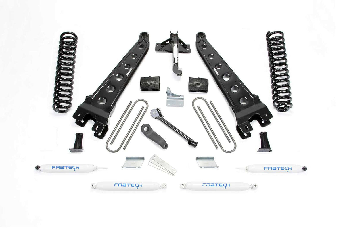 Fabtech 4" Radius Arm System w/Performance Shocks Kit for 2008-2016 Ford F250 Super Duty 4WD w/4" lift
