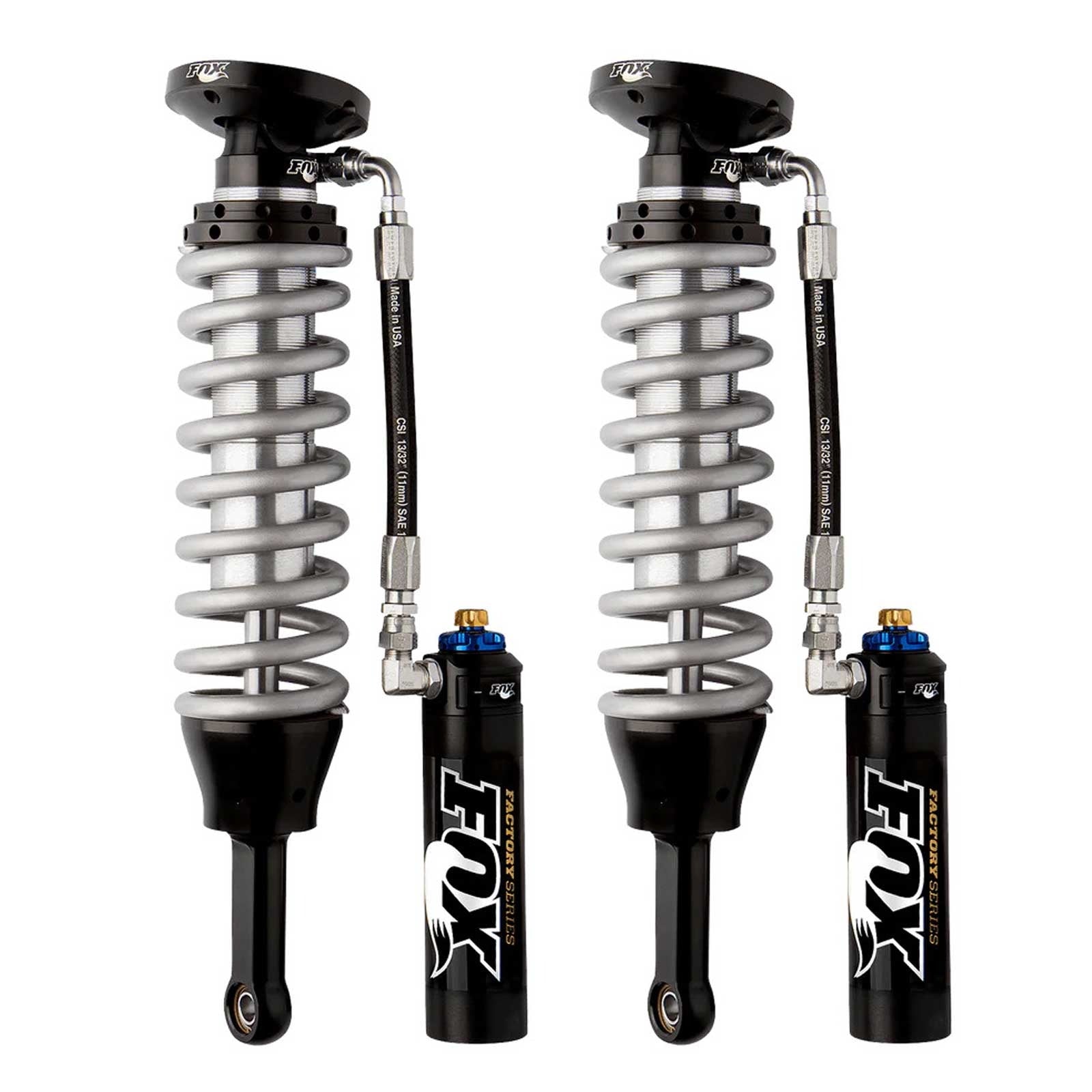 Fox 2.5 Factory Series Coilovers w/ DSC Reservoir Front Pair for 2019 GMC Sierra 1500 Limited w/0-3" lift w/ UCA