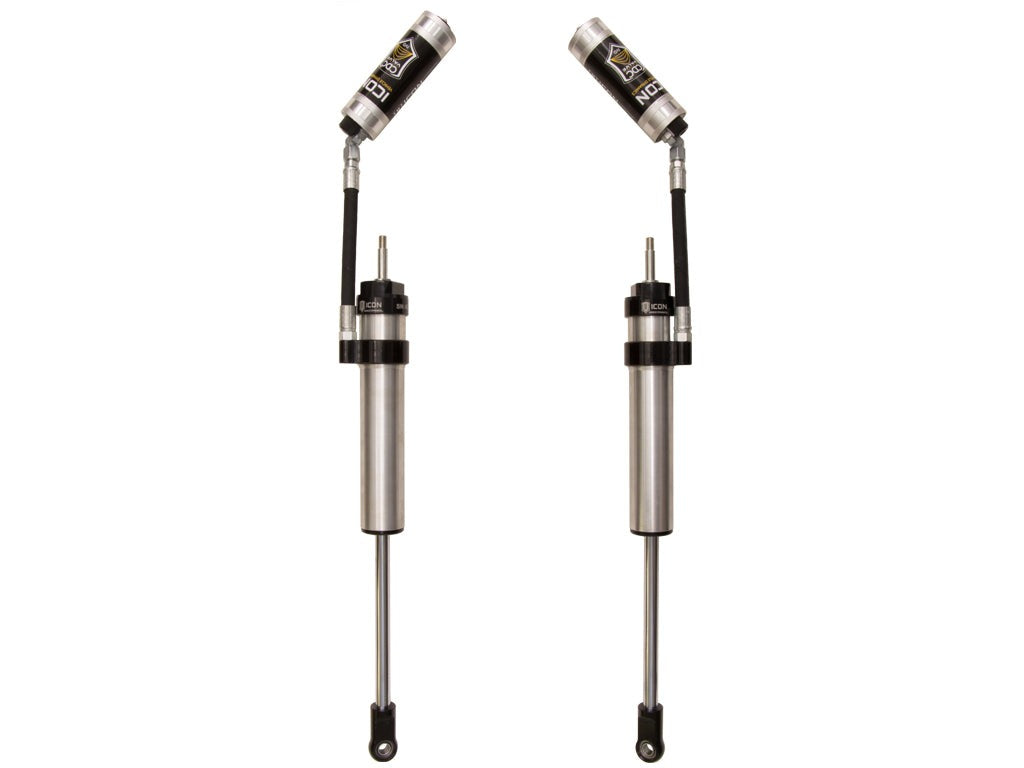 Icon 2.5 Remote Reservoir CDCV Shocks Pair for 2013-2024 Ram 3500 4WD w/4.5" lift