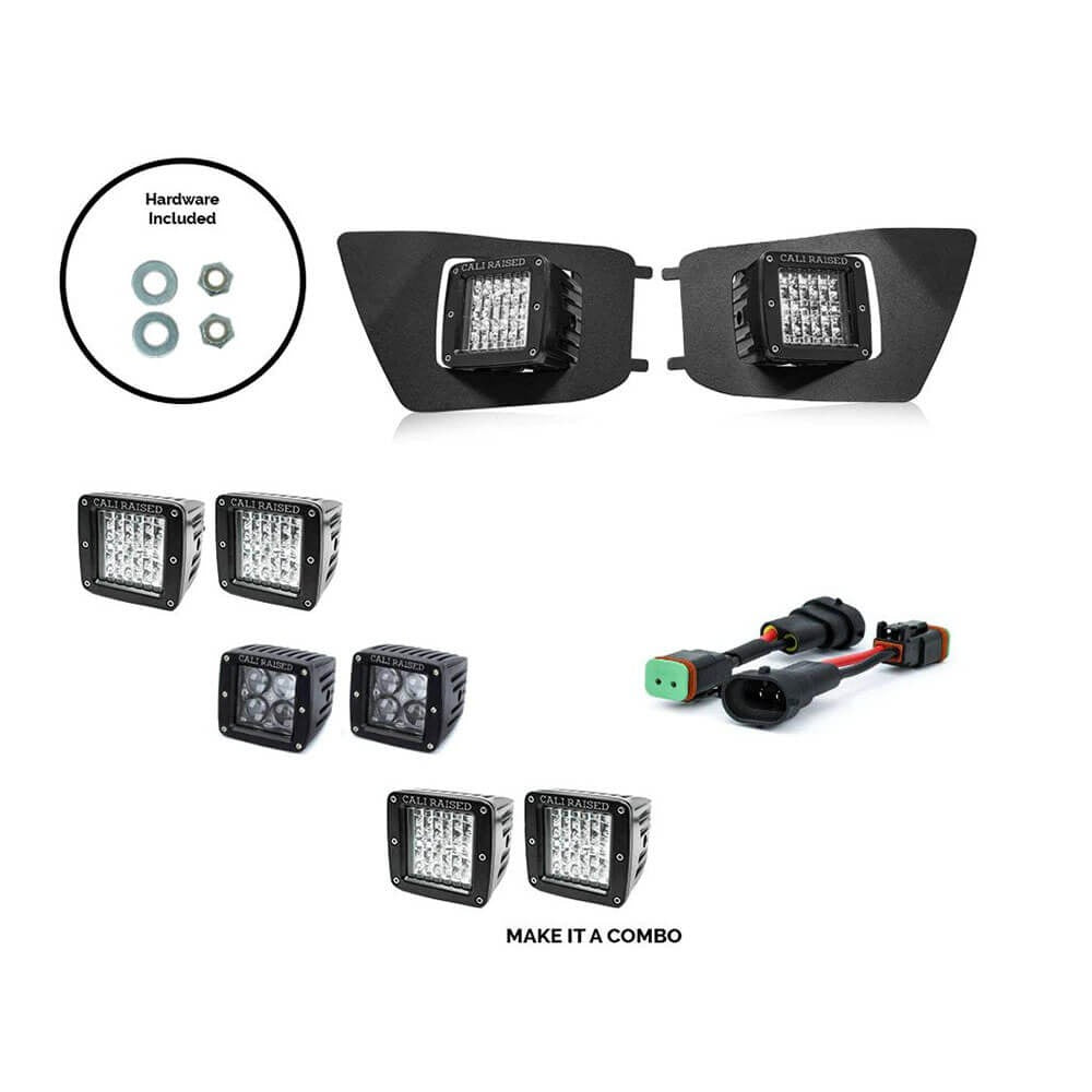 Led Fog Light Pod Replacements Brackets Kit Fits 2012-2015 Toyota Tacoma