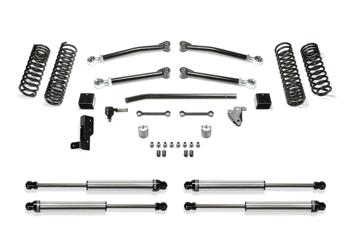 Fabtech 3" Trail System w/Dirt Logic 2.25 Shocks Kit for 2018-2024 Jeep Wrangler JL 4WD w/3" lift