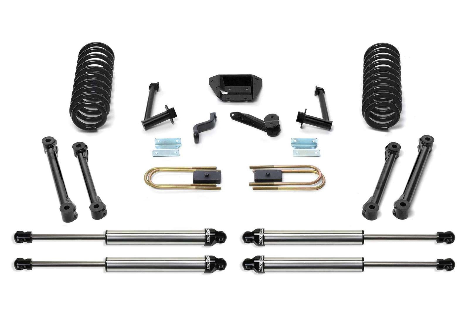 Fabtech 6" Performance System w/Dirt Logic Shocks Kit for 2003-2010 Dodge Ram 3500 4WD w/6" lift