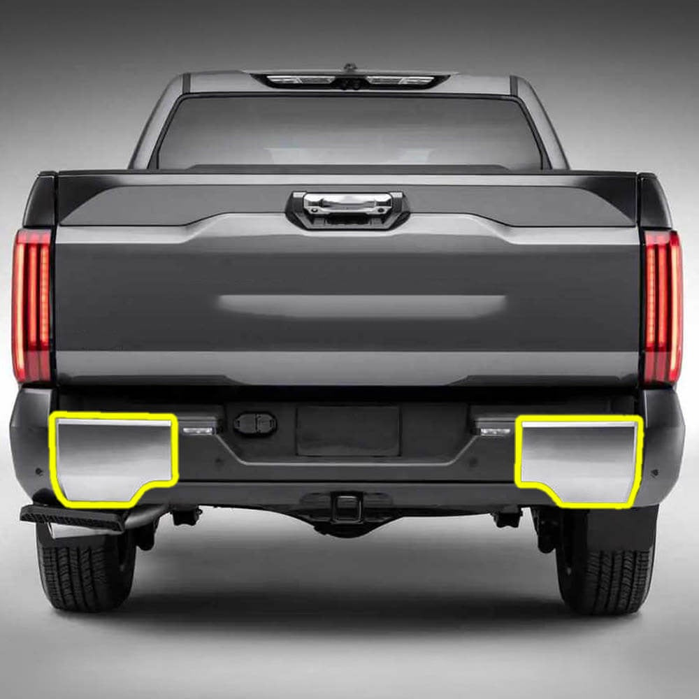 Rear Bumper Chrome Delete Overlay Fits 2022+ Toyota Tundra