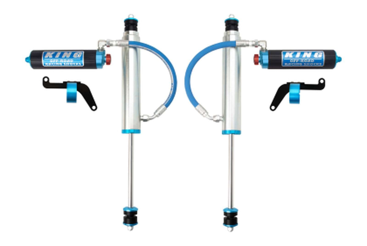 King Shocks 2.5 Performance w/ Fin Piggyback Reservoir Shocks Front Pair for 1997-2010 Nissan Patrol Y61 4WD