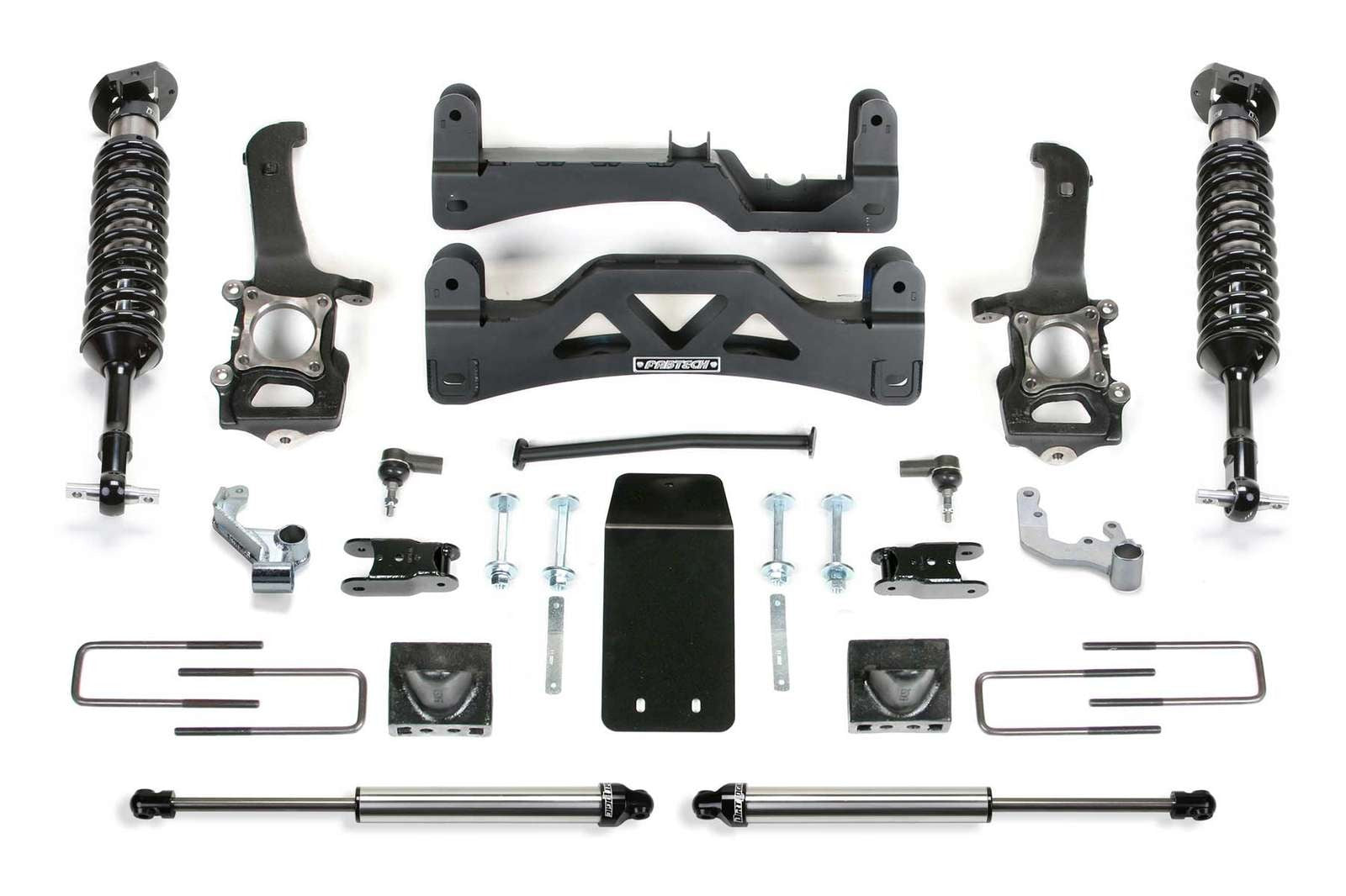 Fabtech 6" Performance System Gen 2 w/Front Dirt Logic 2.5 Coilovers & Rear 2.25 Shocks Kit for 2009-2014 Ford F150 4WD w/6" lift