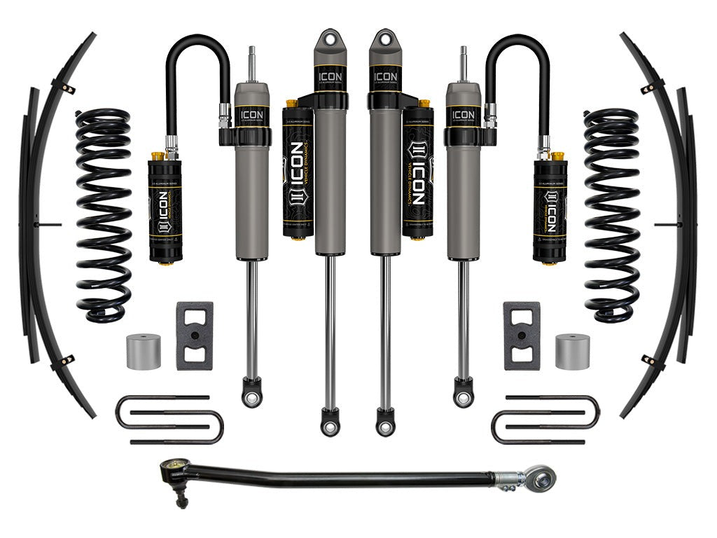 Icon 2.5" Stage 4 Suspension System w/Expansion Pack Kit for 2023-2026 Ford F350 Super Duty 4WD Gas Extended Cab Pickup