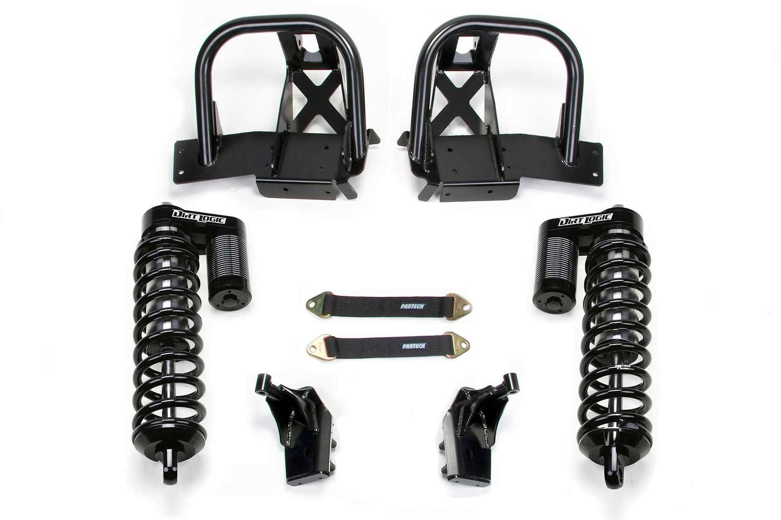 Fabtech 8" Front Dirt Logic 4.0 Coilover Conversion System Kit for 2008-2016 Ford F350 Super Duty 4WD w/8.0" lift