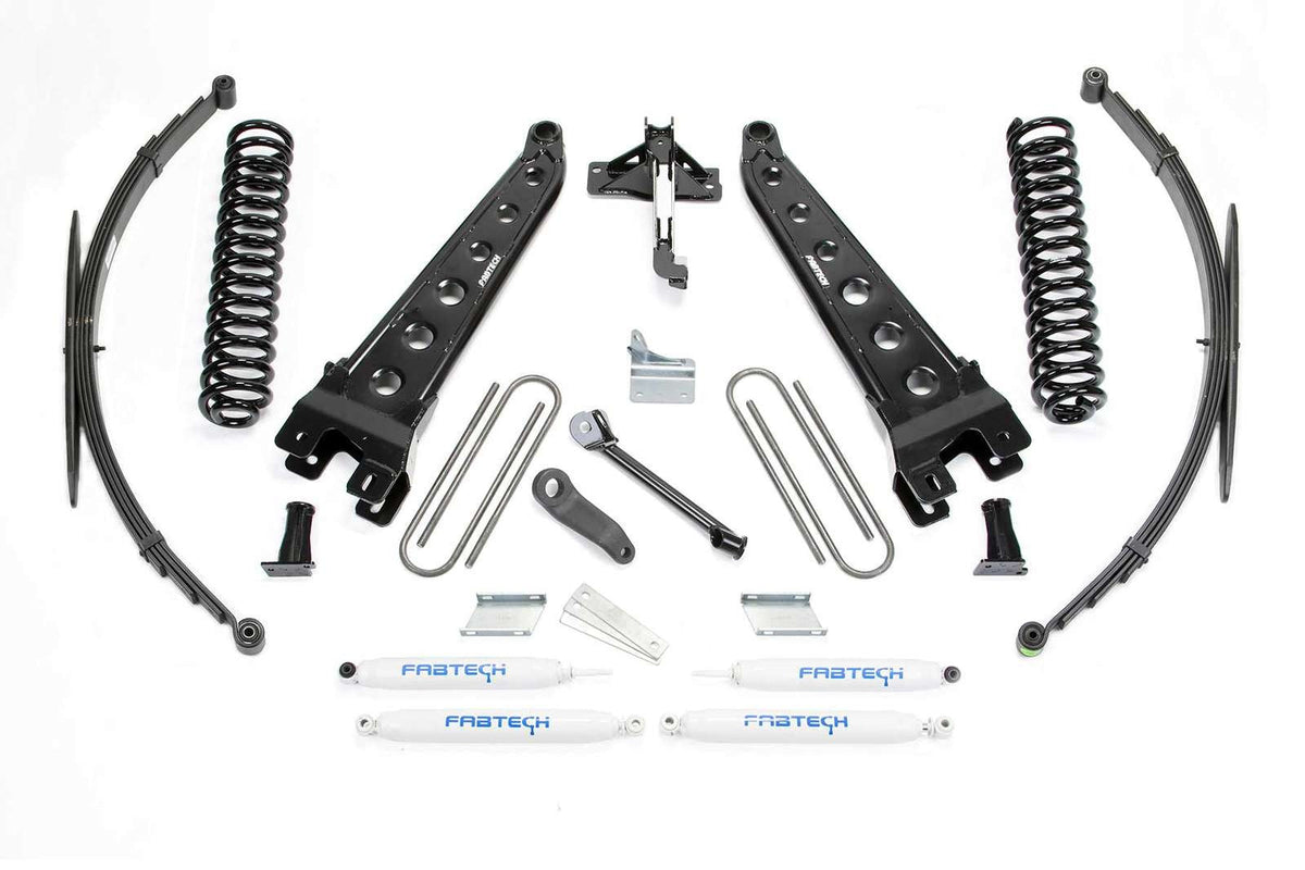 Fabtech 8" Radius Arm System w/Performance Shocks Kit for 2008-2016 Ford F350 Super Duty 4WD w/8.0" lift