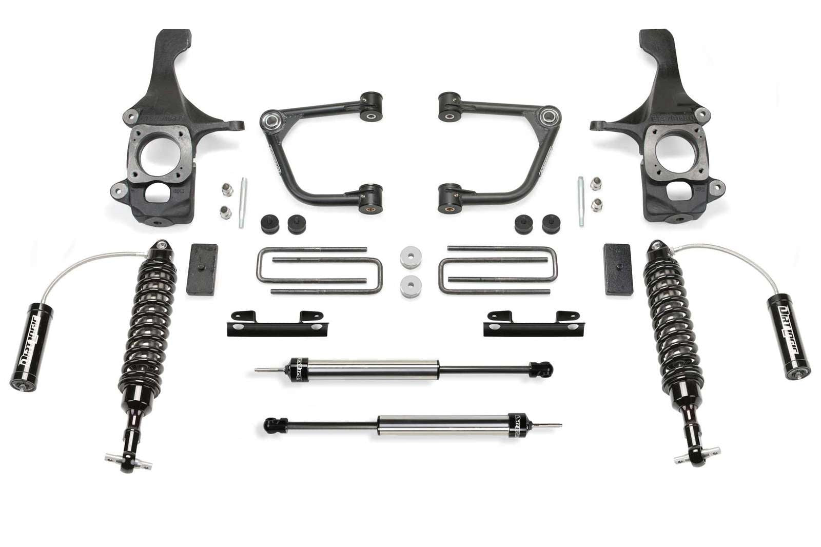 Fabtech 2" Uniball UCA Lift Kit w/Front Dirt Logic 2.5 Coilovers w/Reservoir & Rear 2.25 Shocks for 2007-2021 Toyota Tundra 4WD w/2" lift