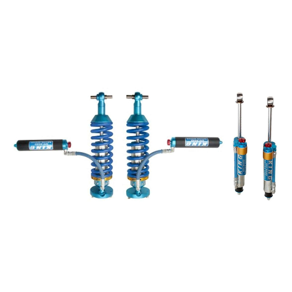 King Shocks 3.0 Performance Coilovers w/ Adjustable Remote Reservoir + Rear Adj Reservoir Shocks Set for 2019-2024 Chevrolet Silverado 1500 Trail Boss 4WD w/0-2.5" lift