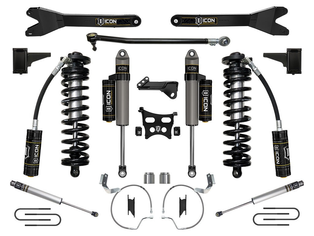 Icon 4-5.5" Stage 4 Coilover Conversion System w/Radius Arms Kit for 2023-2025 Ford F250 Super Duty Diesel