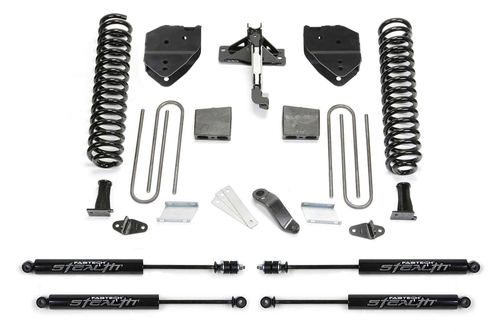 Fabtech 6" Basic System w/Stealth Shocks Kit for 2017-2024 Ford F350 Super Duty 4WD w/6" lift
