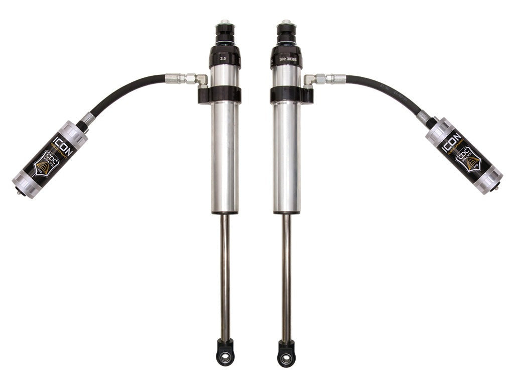 Icon 2.5 Remote Reservoir CDCV Shocks Pair for 2011-2012 Ram 2500 4WD w/4.5" lift