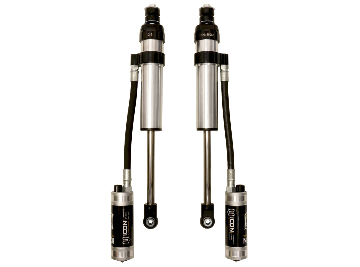 Icon 2.5 Remote Reservoir CDCV Shocks Pair for 2011-2019 GMC Sierra 2500 HD