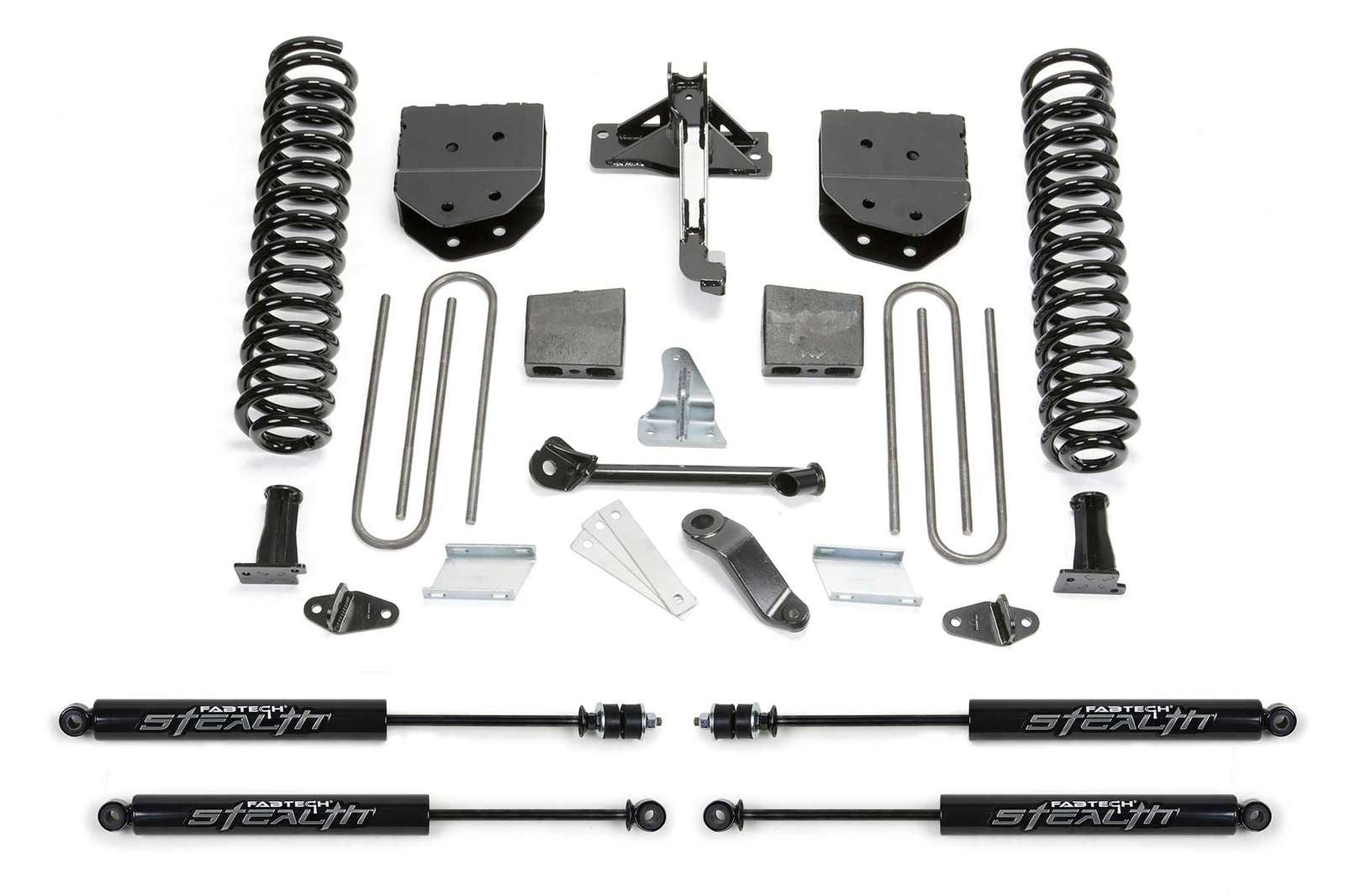 Fabtech 6" Basic System w/Stealth Shocks Kit for 2008-2016 Ford F350 Super Duty 4WD w/6" lift 8-Lug