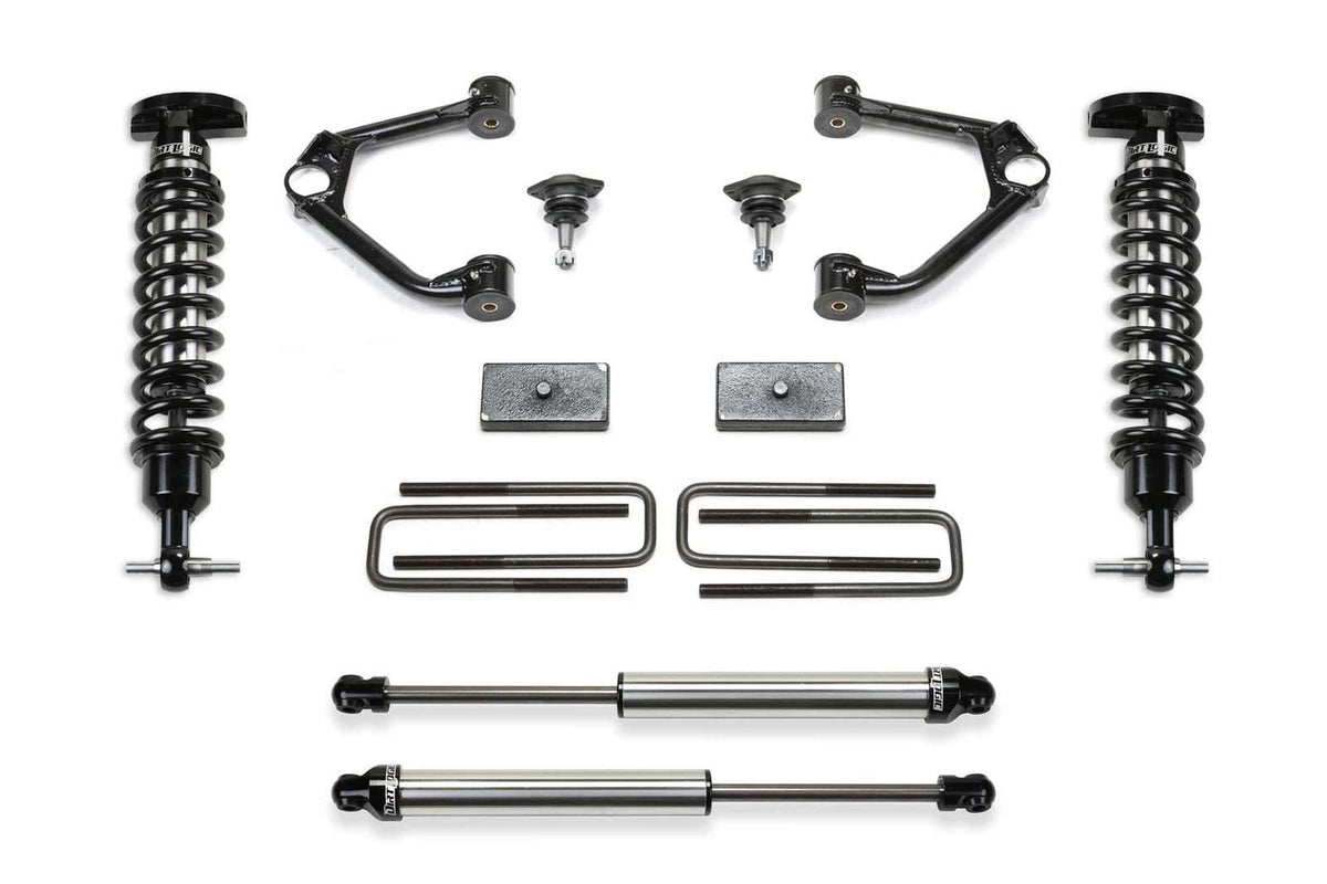 Fabtech 1.5" Ball Joint UCA Lift Kit w/Front Dirt Logic 2.5 Coilovers & Rear 2.25 Shocks for 2019-2024 GMC Sierra 1500 4WD w/1.5" lift
