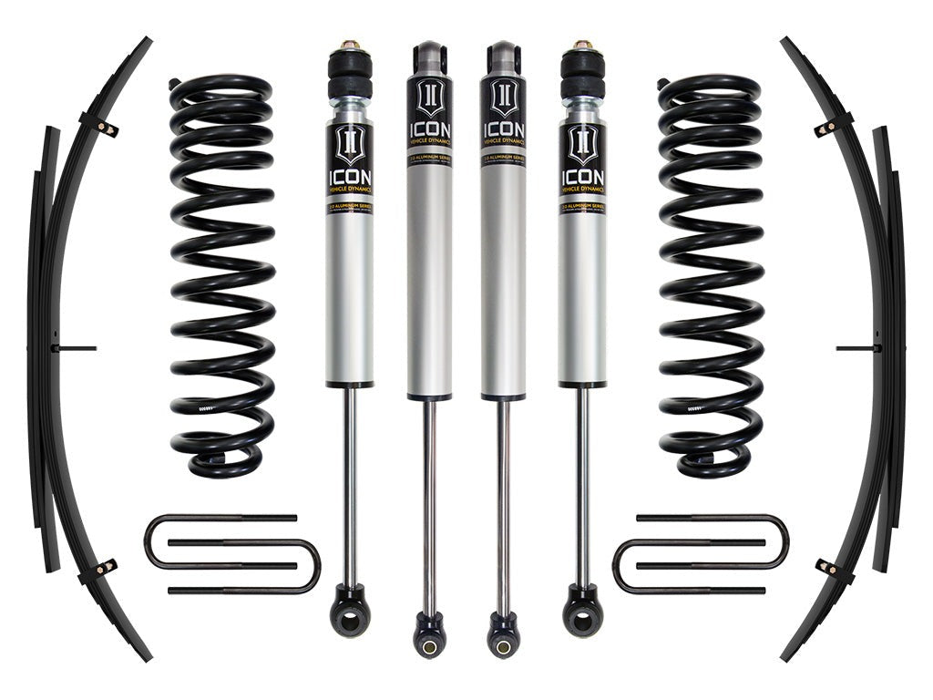 Icon 2.5" Stage 1 Suspension System w/Expansion Packs Kit for 2011-2016 Ford F250 Super Duty 4WD Diesel Extended Cab Pickup