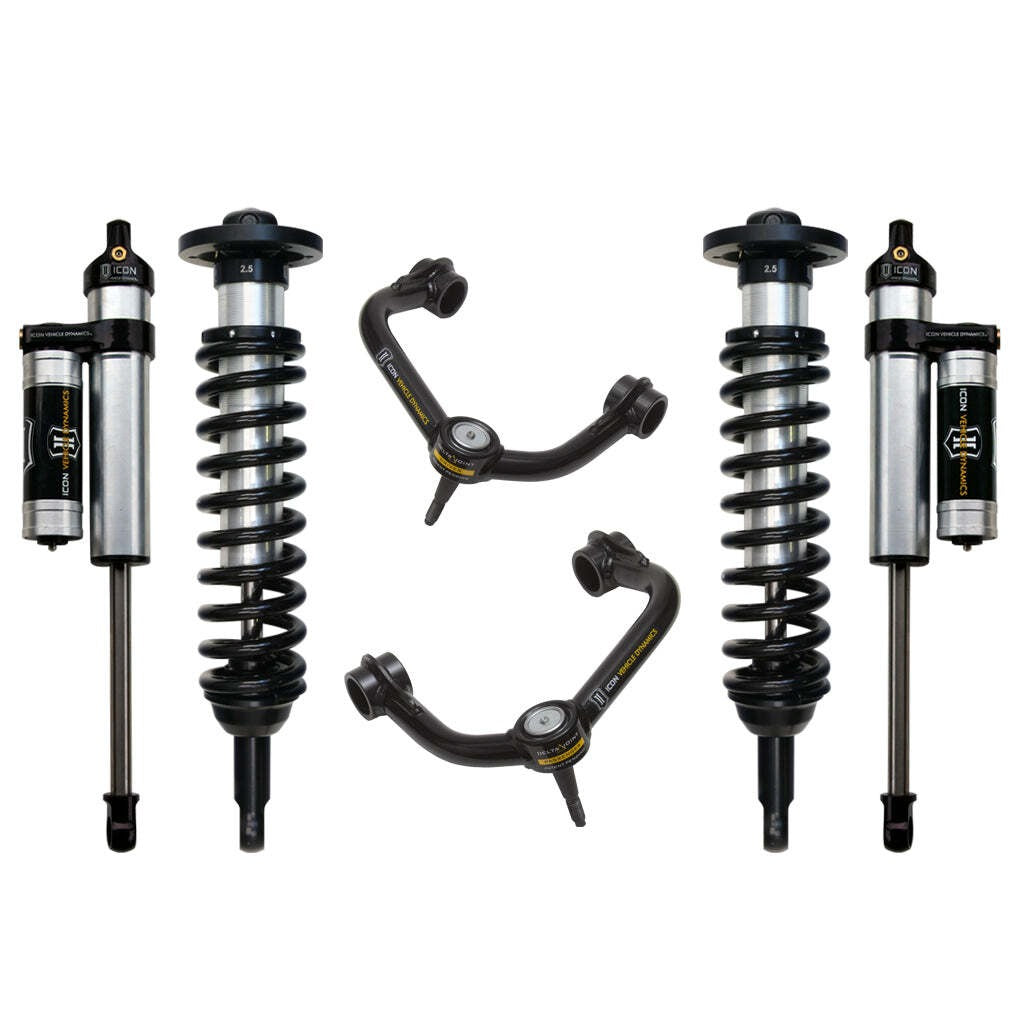 ICON K93003T Stage 3 Suspension System Tubular UCA Ford F150 4WD 0-2.63" Lift