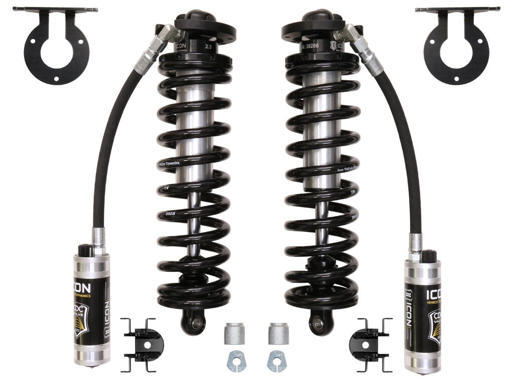 Icon 2.5-3" Lift Bolt-In Coilover Conversion Kit CDCV for 2005-2019 Ford F250 Super Duty 4WD w/2.5-3" lift