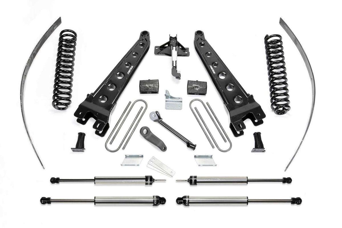 Fabtech 8" Radius Arm System w/Dirt Logic Shocks Kit for 2008-2016 Ford F250 Super Duty 4WD w/8.0" lift