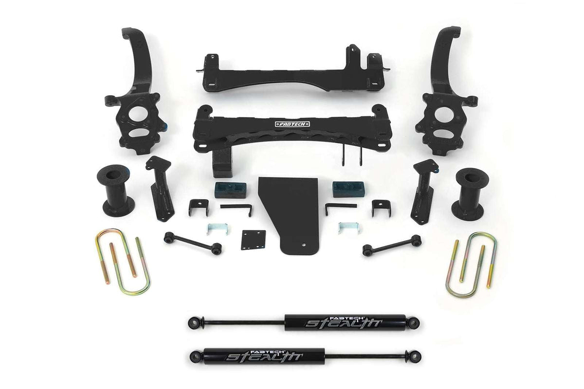 Fabtech 6" Basic System w/Rear Stealth Shocks Kit for 2004-2015 Nissan Titan 4WD w/6" lift