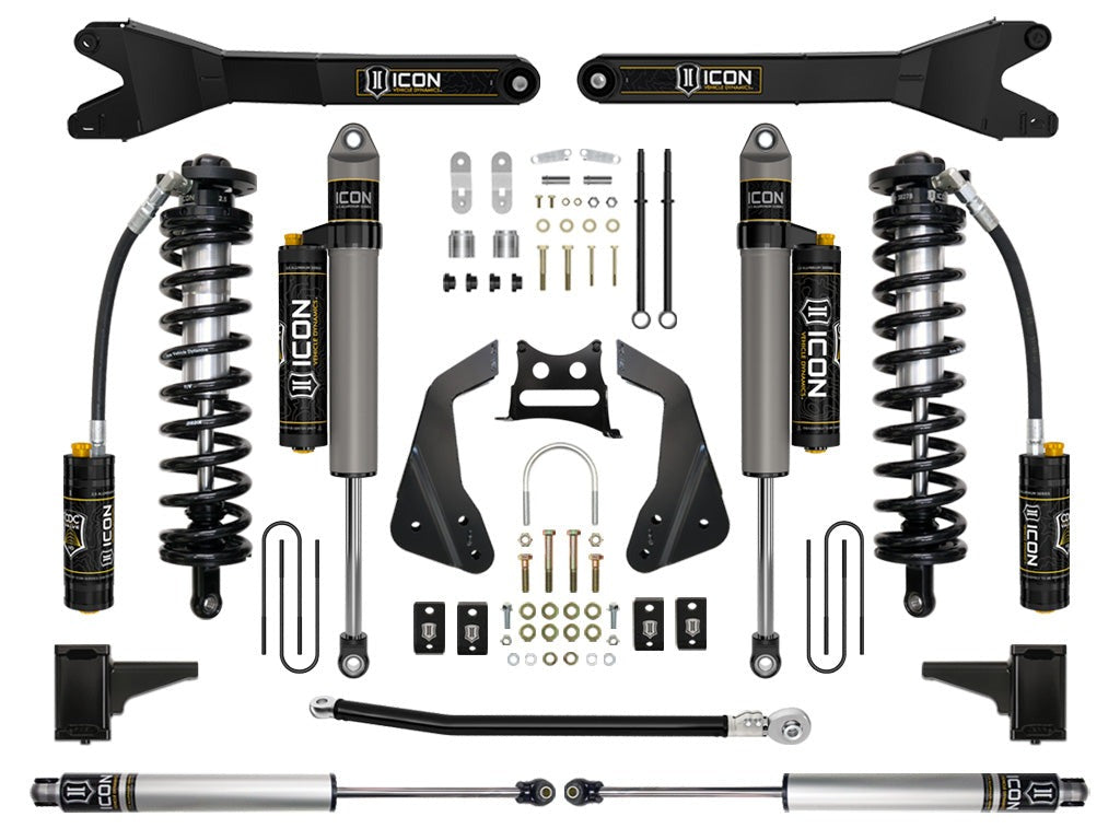 Icon 4-5.5" Coilover Conversion System Stage 5 Kit for 2005-2007 Ford F350 Super Duty 4WD