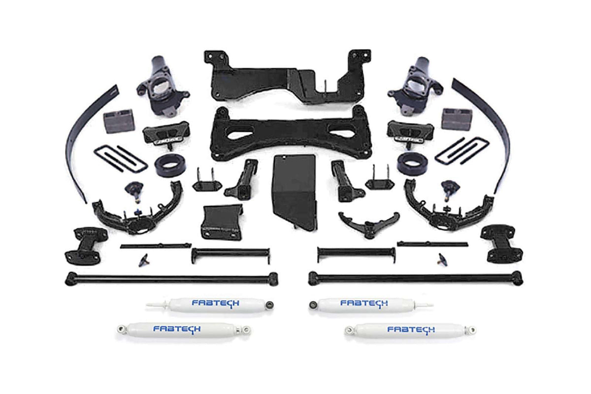 Fabtech 8" Performance System w/Performance Shocks Kit for 2001-2010 Chevrolet Silverado 2500 HD 4WD RWD w/8.0" lift