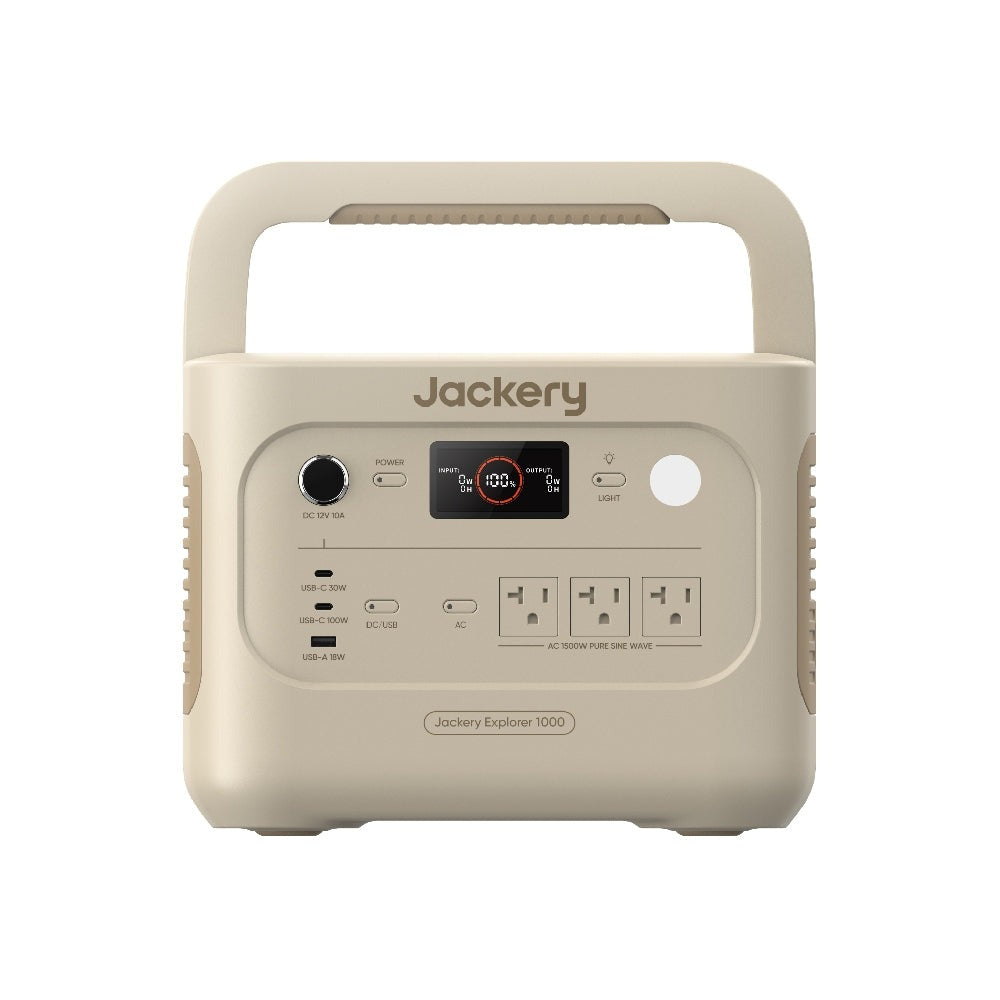Jackery Explorer 1000 V2 Portable Power Station - Dune White
