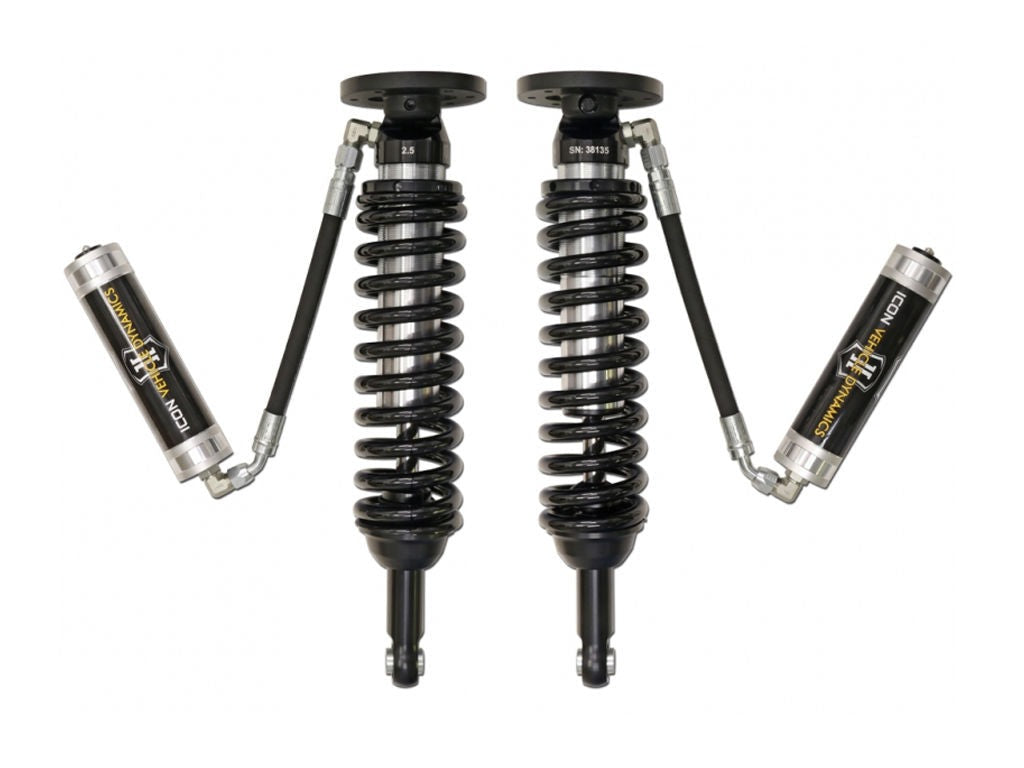 Icon 2.5 Remote Reservoir Coilovers Ext Travel Front Pair for 2005-2015 Toyota Hilux