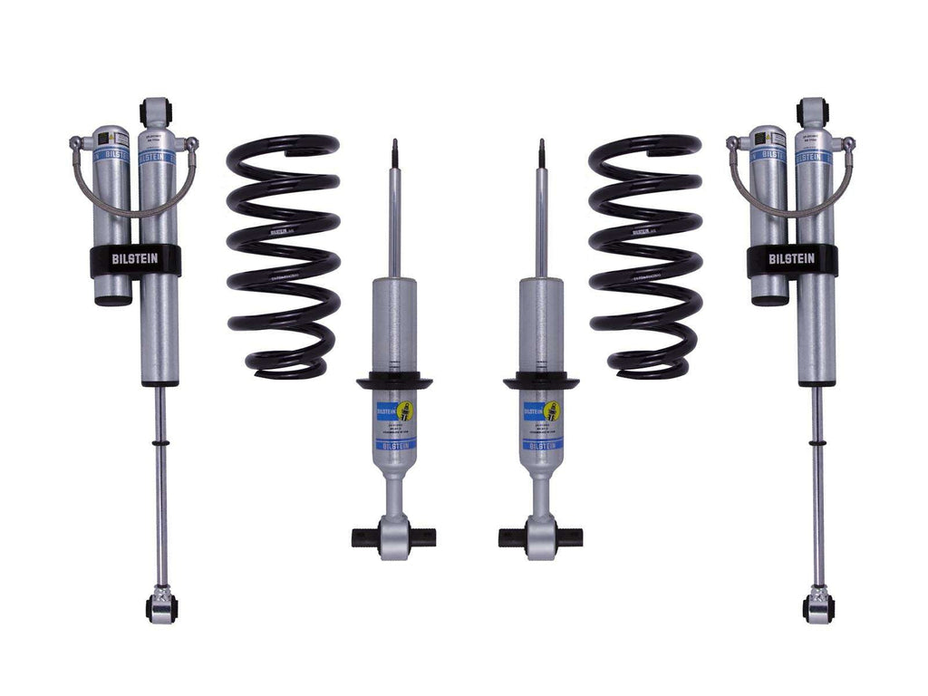Bilstein 6112 Strut & Spring + Rear 5160 Reservoir Shocks Set for 2019-2024 GMC Sierra 1500 AT4 4WD w/0-1.2" lift